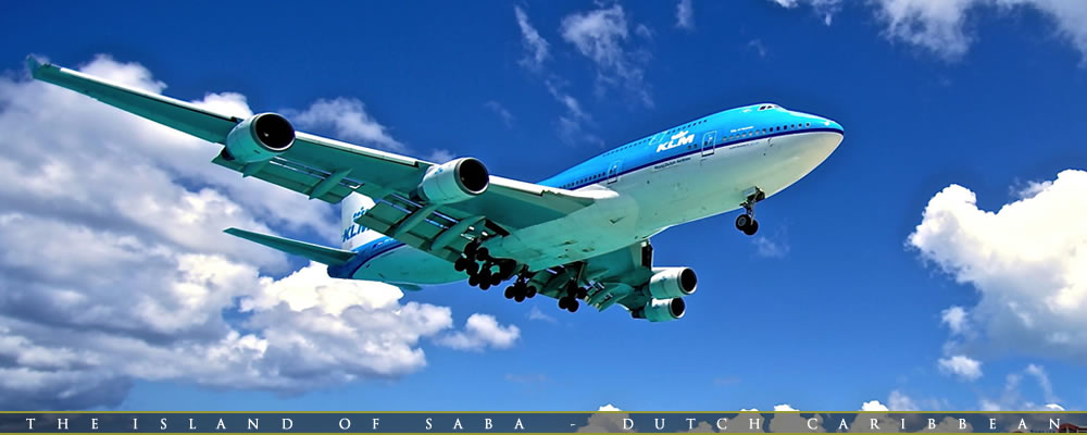 KLM 747 landing on St. Maarten Dutch Caribbean